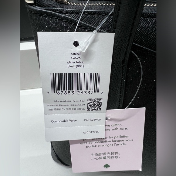 Kate spade fabric glitter satchel - Picture 3 of 6